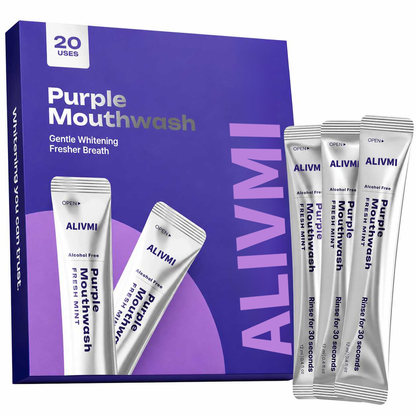 Cancel Yellow Stones in 30 Seconds with Purple Color Correcting Mouthwash