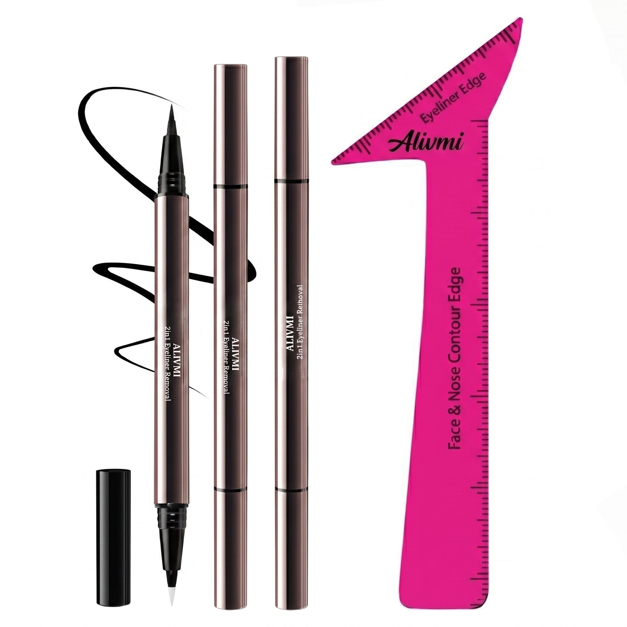 3x Eyeliners + FREE Precision Wing Stencil
