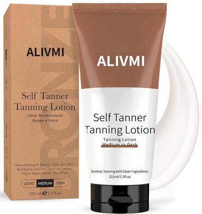 alivmi Natural & Unlock Your Natural, Organic Glow Tanning Lotion