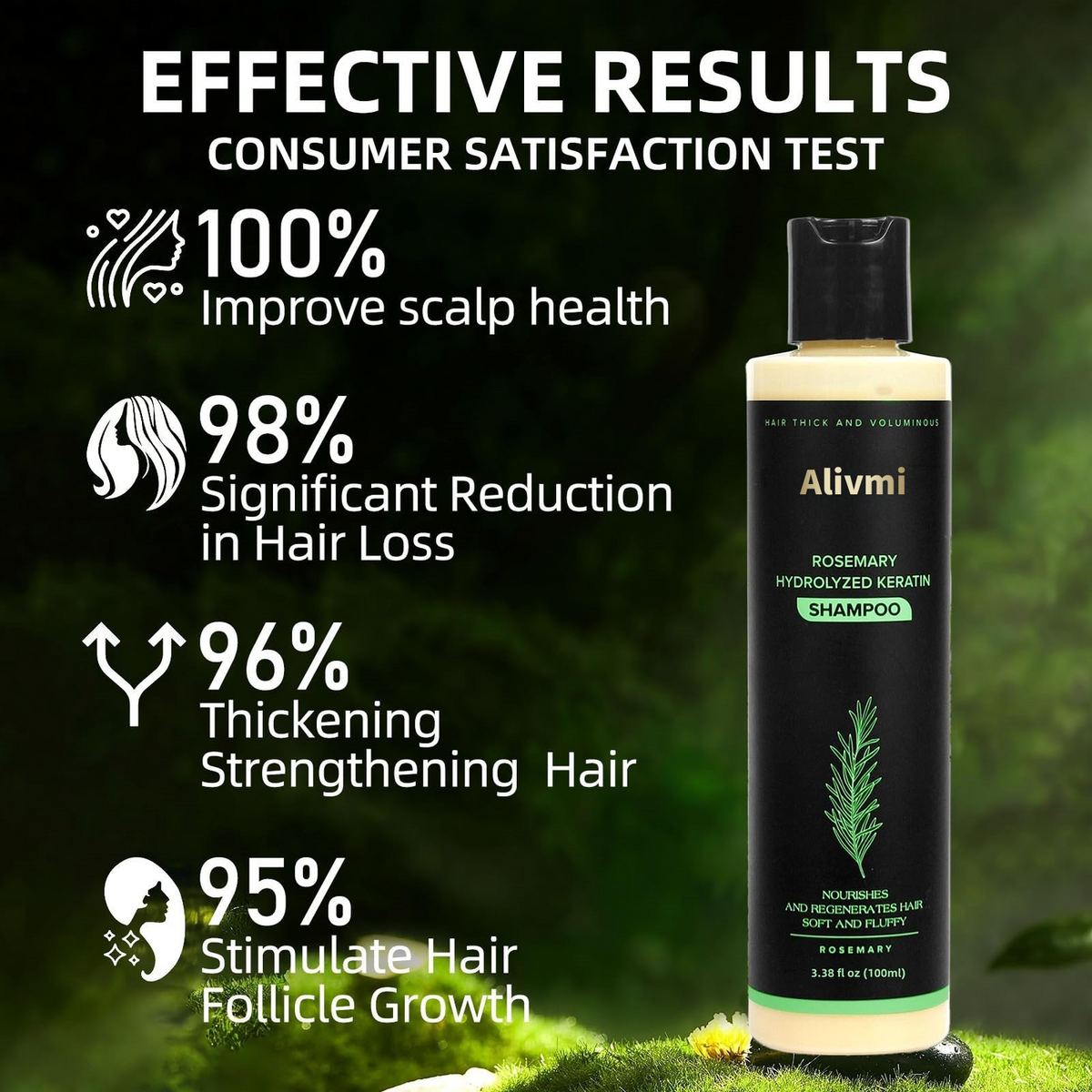 🔥LAST DAY 50% OFF - 🌿Alivmi Organic Rosemary Hair Growth Shampoo